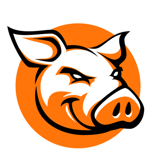 Pig AF Round Orange Sticker